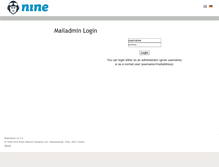 Tablet Screenshot of mailadmin.nine.ch